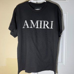 Mike Amiri Black "AMIRI" Bandana Logo Tshirt Small